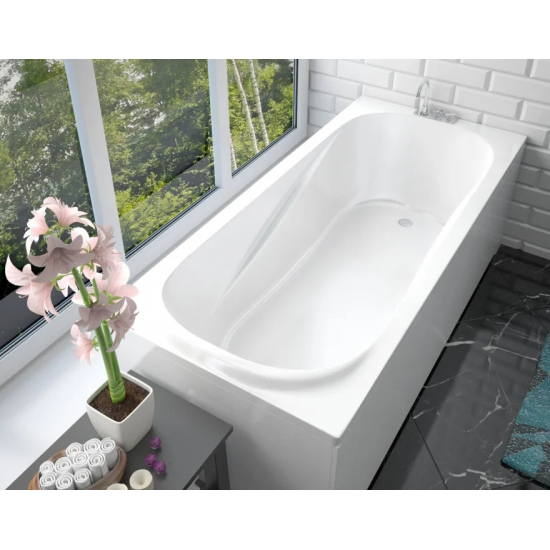 Ванна из литьевого мрамора ЭСТЕТ Альфа 180x80 см, с ножками