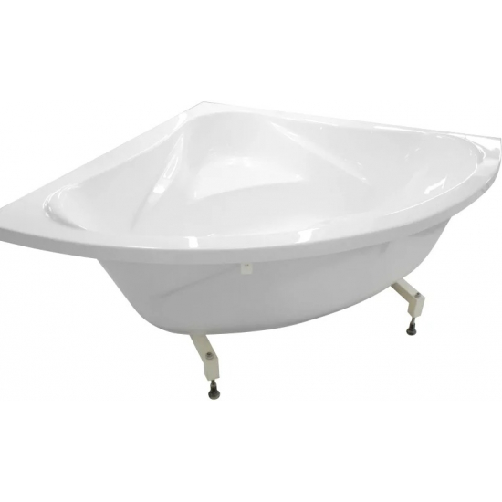 Ванна из литьевого мрамора ЭСТЕТ Аврора 140x140 см, угловая, с ножками, четверть круга