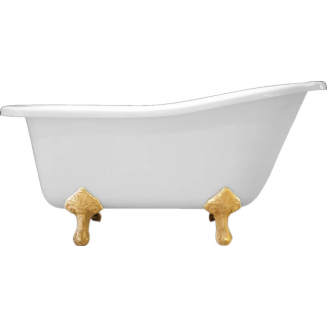 Ванна из литьевого мрамора ЭСТЕТ Царская 150x75 см, отдельностоящая, овальная, с ножками