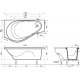 Ванна из литьевого мрамора ЭСТЕТ Грация R ФР-00000633 без опоры 170x95 см, угловая, асимметричная