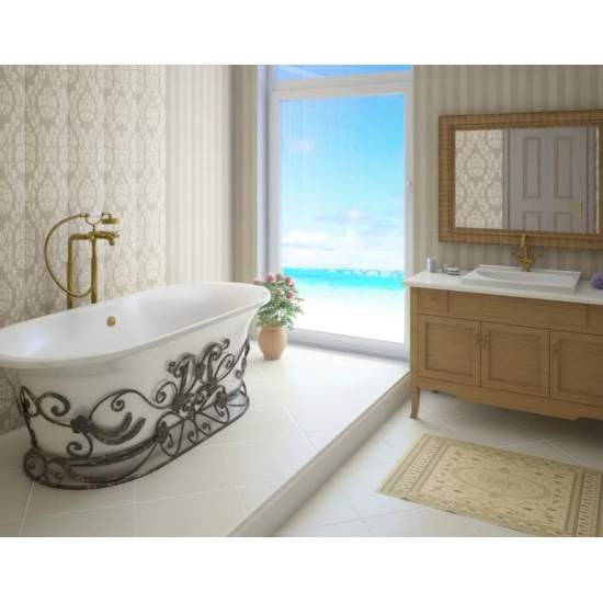 Ванна из литьевого мрамора ЭСТЕТ Лион ФР-00000684 без опоры 175x80 см, отдельностоящая, овальная