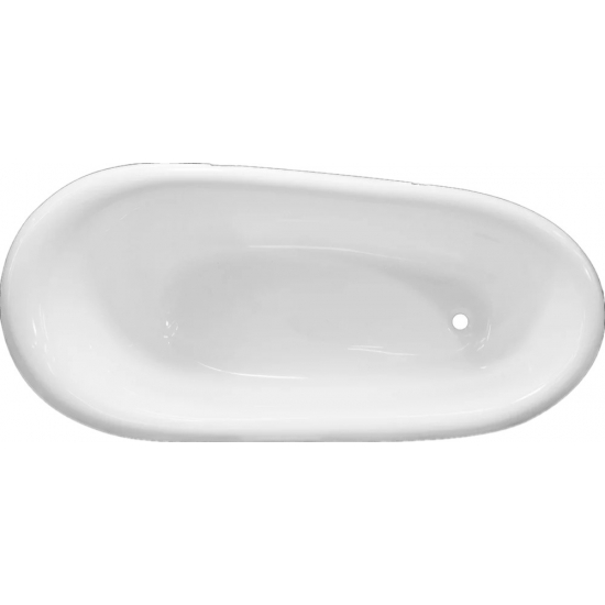 Ванна из литьевого мрамора ЭСТЕТ Марсель 160x80 см, овальная, с ножками, фурнитура бронза