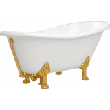 Ванна из литьевого мрамора ЭСТЕТ Марсель ФР-00006499 170x80 см, овальная с ножками, фурнитура золото