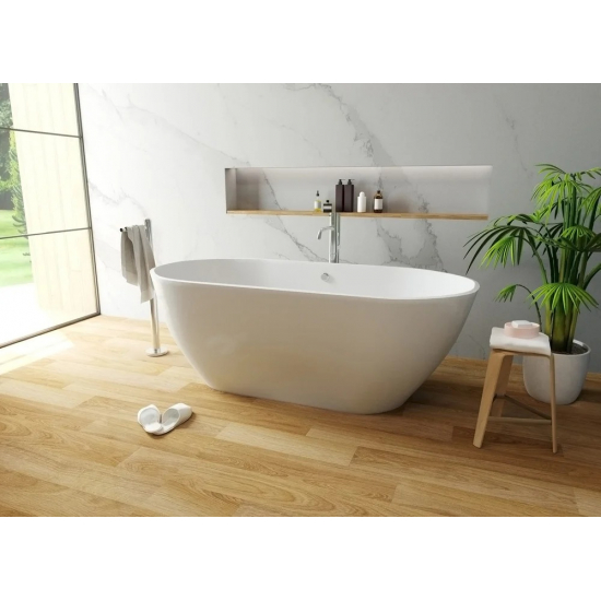 Ванна из литьевого мрамора ЭСТЕТ Майами ФР-00009623 160x75 см, отдельностоящая, овальная