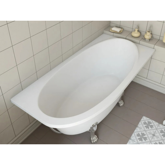 Ванна из литьевого мрамора ЭСТЕТ Венеция R 170x80 см, с декоративными ножками, асимметричная