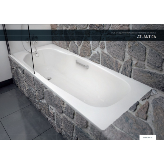 Ванна стальная BLB Atlantica HG B80J без опоры 180x80 толщина 3.5 мм, с отверстиями для ручек