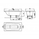 Ванна стальная KALDEWEI Saniform Plus 360-1 111500010001 без опоры 140x70 см