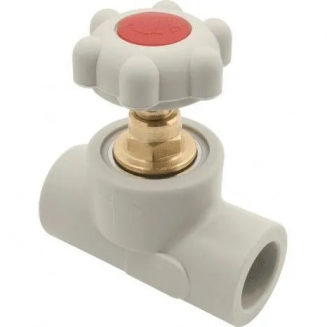 Вентиль полипропиленовый FV-Plast 25 PP-R серый