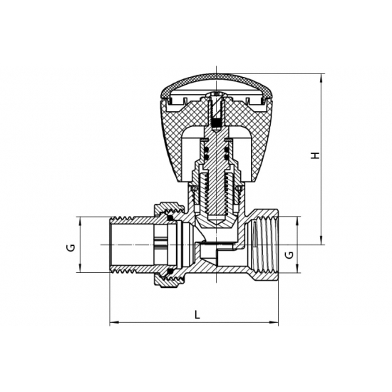Вентиль регулирующий со сгоном VRT 3/4" прямой