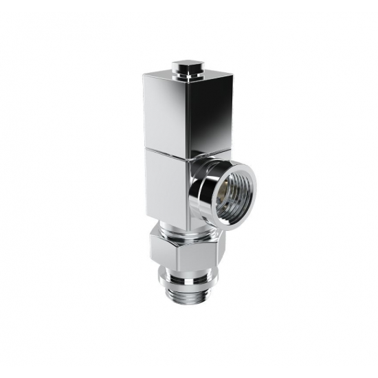 Вентиль ручной регулировки осевой ROYAL THERMO CUBE 1/2" (хром)