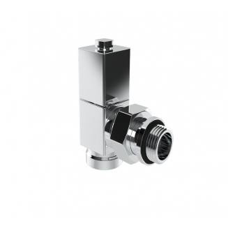 Вентиль ручной регулировки угловой ROYAL THERMO CUBE 1/2" (хром)