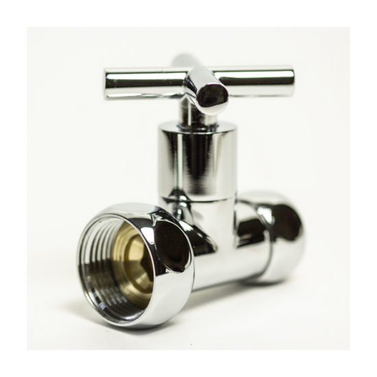 Вентиль запорный для полотенцесушителя LUXON 1"х1/2" г-г  840SCH1004 прямой, ручка крест