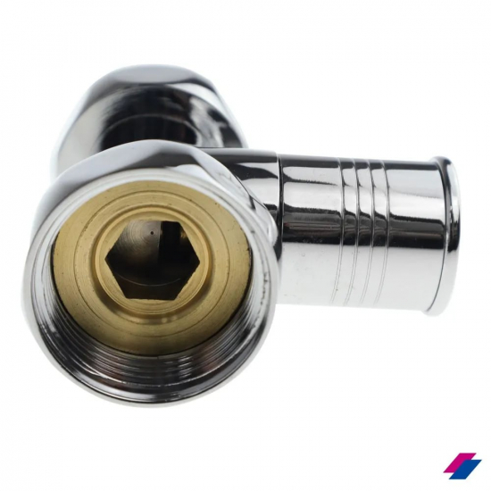 Вентиль запорный для полотенцесушителя LUXON 1"х1" г-г  830SCH1010 прямой, ручка колпачек