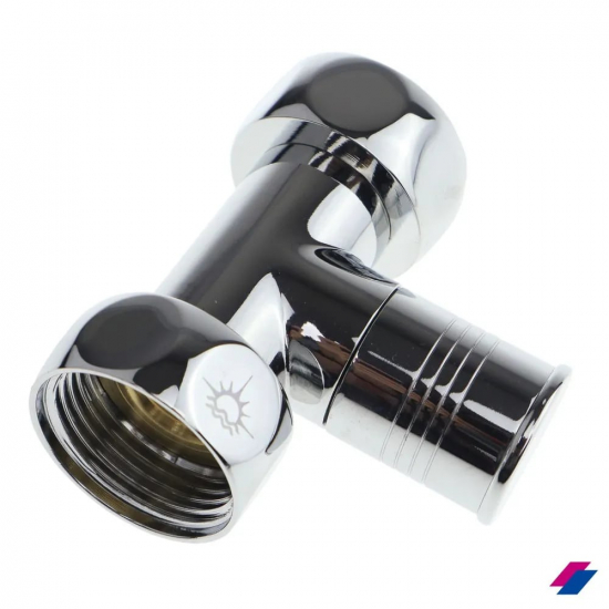 Вентиль запорный для полотенцесушителя LUXON 1"х1" г-г  830SCH1010 прямой, ручка колпачек