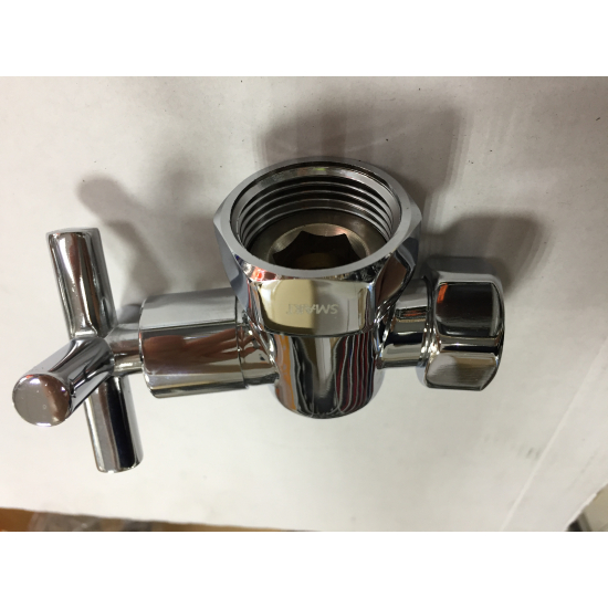 Вентиль запорный для полотенцесушителя SMART 1"х3/4" г-г  SMT8471SCH1005/2 CN угловой, ручка крест