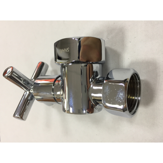 Вентиль запорный для полотенцесушителя SMART 1"х3/4" г-г  SMT8471SCH1005/2 CN угловой, ручка крест