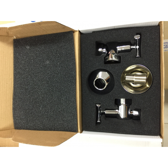 Вентиль запорный для полотенцесушителя SMART 1"х3/4" г-г  SMT8471SCH1005/2 CN угловой, ручка крест