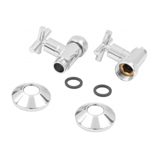 Вентиль запорный для полотенцесушителя SMART 1"х3/4" г-ш  SMT8731SCH0510/2C прямой, ручка крест