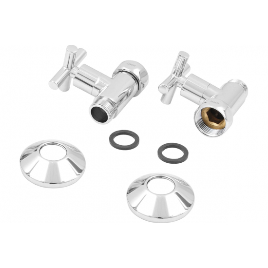 Вентиль запорный для полотенцесушителя SMART 1"х3/4" г-ш  SMT8731SCH0510/2C прямой, ручка крест