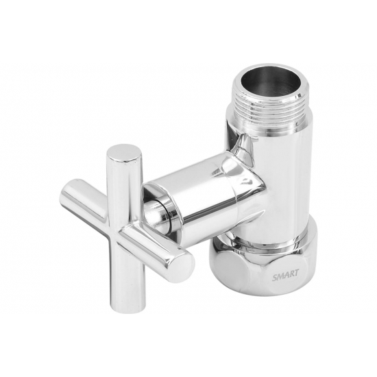 Вентиль запорный для полотенцесушителя SMART 1"х3/4" г-ш  SMT8731SCH0510/2C прямой, ручка крест