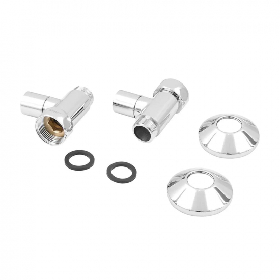 Вентиль запорный для полотенцесушителя SMART 1"х3/4" г-ш  SMT8831SCH0510/2C прямой, ручка колпачек