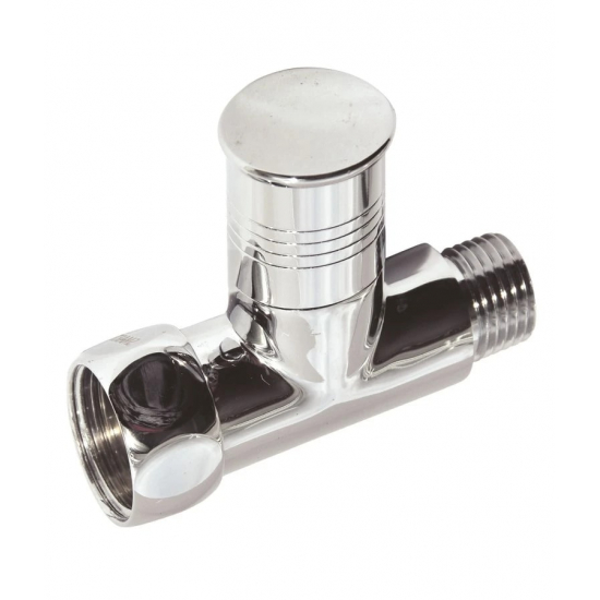 Вентиль запорный для полотенцесушителя SMART 1"х3/4" г-ш  SMT8831SCH0510 прямой, ручка колпачек