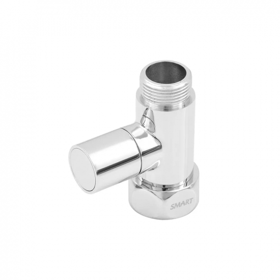 Вентиль запорный для полотенцесушителя SMART 1"х3/4" г-ш  SMT8831SCH0510 прямой, ручка колпачек