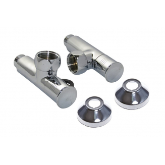 Вентиль запорный для полотенцесушителя SMART 1"х3/4" г-ш  SMT8841SCH1005/2C угловой, ручка колпачек