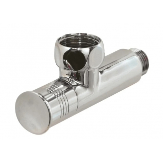 Вентиль запорный для полотенцесушителя SMART 1"х3/4" г-ш  SMT8841SCH1005 угловой, ручка колпачек