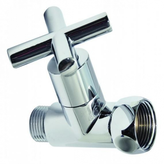 Вентиль запорный для полотенцесушителя SMART 3/4"х1/2" г-ш  SMT8731SCH0405 прямой, ручка крест