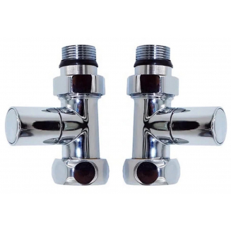 Вентиль запорный для полотенцесушителя TIM 1" х 3/4" г-ш KV01-FM043 прямой, ручка колпачек