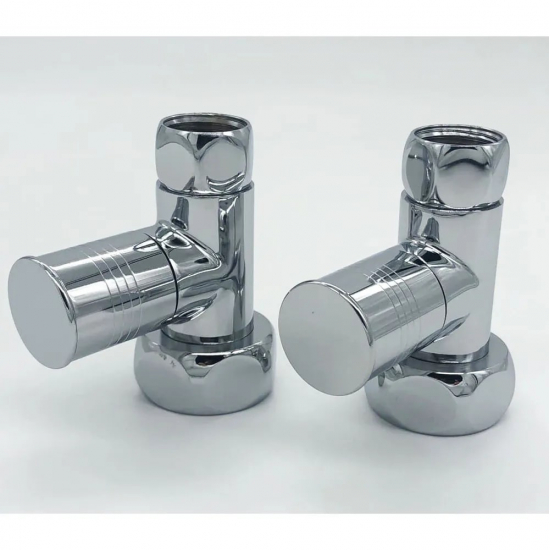 Вентиль запорный для полотенцесушителя VIEIR VR2035 1"х1/2" г-г угловой, колпачек 1шт