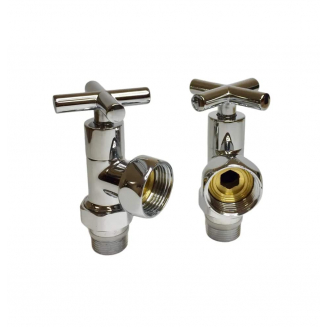 Вентиль запорный для полотенцесушителя VIEIR VR2045C 1"х3/4" г-ш угловой, крест 1шт