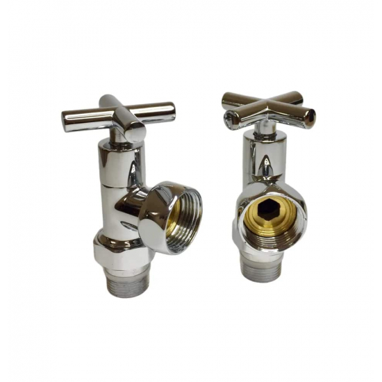 Вентиль запорный для полотенцесушителя VIEIR VR2045C 1"х3/4" г-ш угловой, крест 1шт