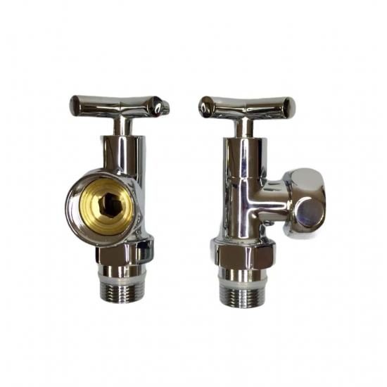 Вентиль запорный для полотенцесушителя VIEIR VR2045C 1"х3/4" г-ш угловой, крест 1шт