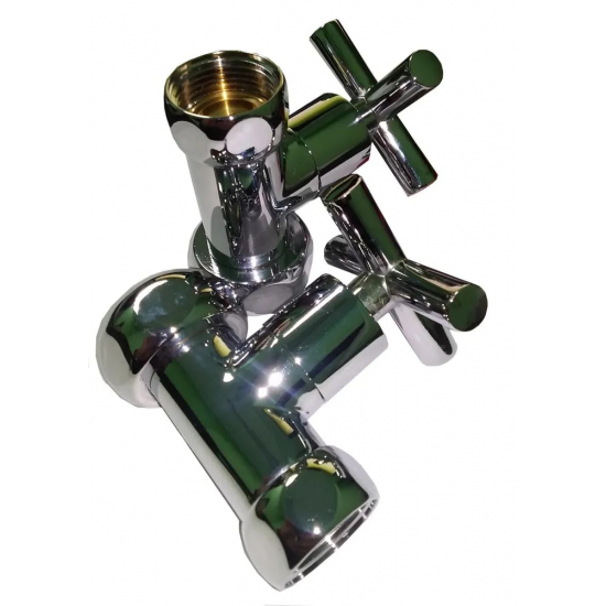 Вентиль запорный для полотенцесушителя VIEIR VR2045E 1"х3/4" г-г прямой, крест 1шт