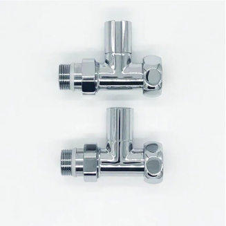 Вентиль запорный для полотенцесушителя VIEIR VR2045F 1"х3/4" г-ш прямой, колпачек 1шт