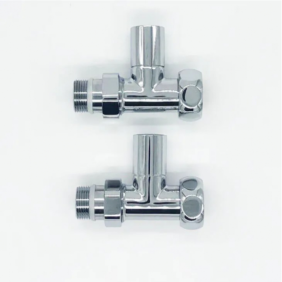 Вентиль запорный для полотенцесушителя VIEIR VR2045F 1"х3/4" г-ш прямой, колпачек 1шт