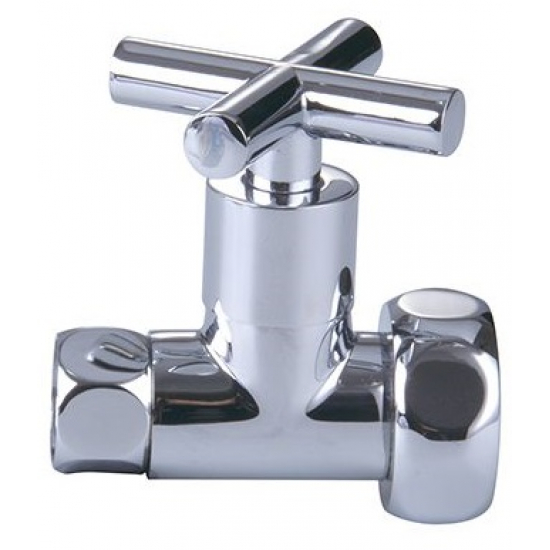 Вентиль запорный для полотенцесушителя VIEIR VR2055E 1"х1" г-г прямой, крест 1шт