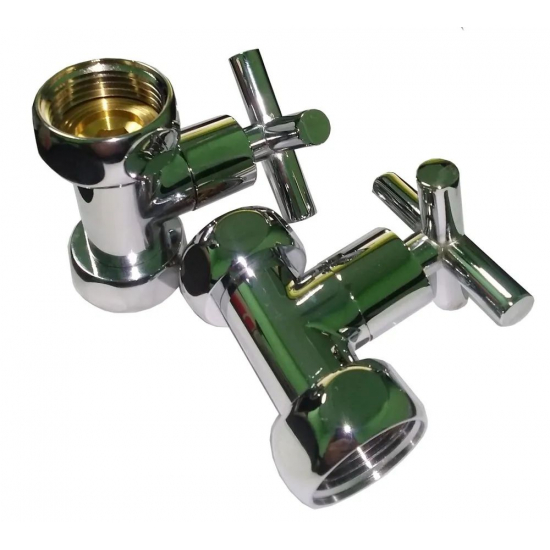 Вентиль запорный для полотенцесушителя VIEIR VR2055E 1"х1" г-г прямой, крест 1шт