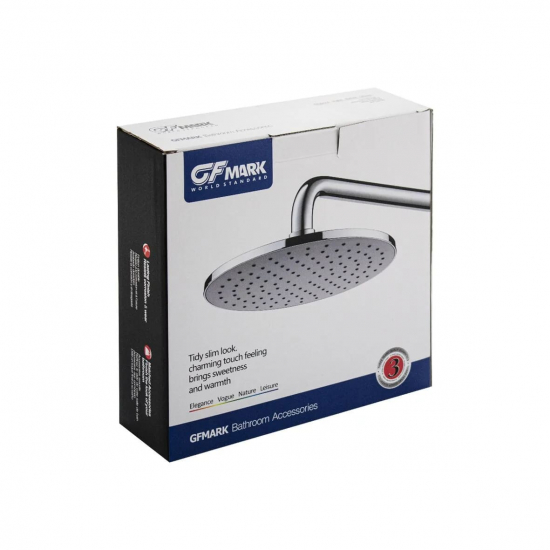 Верхний душ GFMARK 6155 из нержавеющей стали 20*20