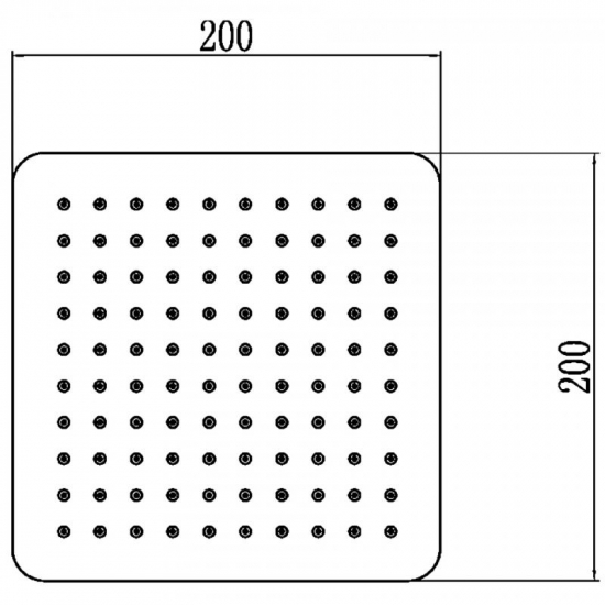 Верхний душ LEDEME L15B-1 чёрный