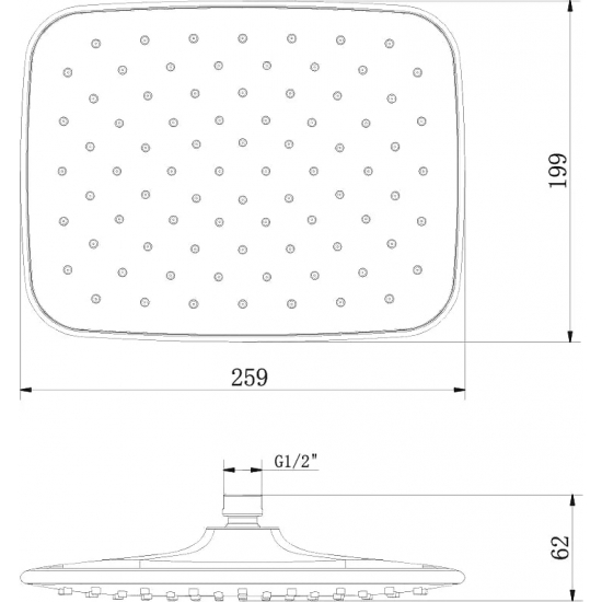 Верхний душ LEMARK LM8133C