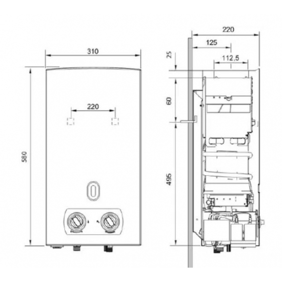 Водонагреватель газовый BOSCH Therm 2000 O W 10-KB23