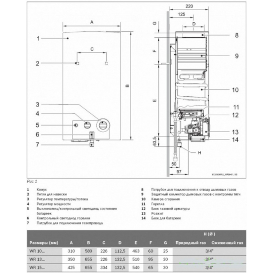 Водонагреватель газовый BOSCH Therm 4000 O WR 13-2B
