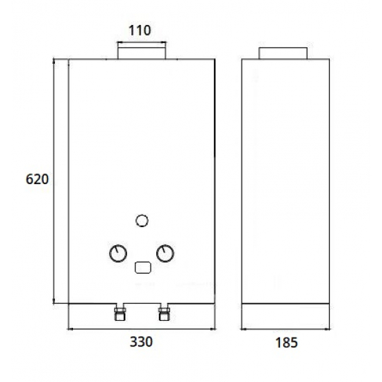 Водонагреватель газовый OASIS Glass 24 BG