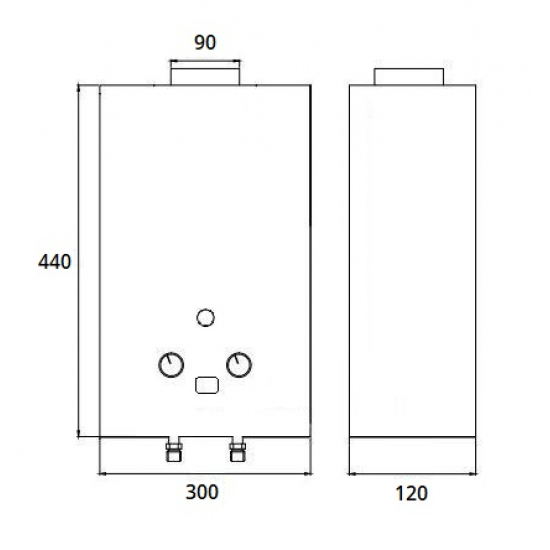 Водонагреватель газовый OASIS OR 12W