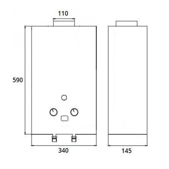 Водонагреватель газовый OASIS OR 20W