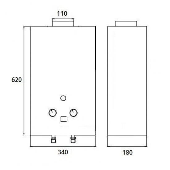 Водонагреватель газовый OASIS OR 24W
