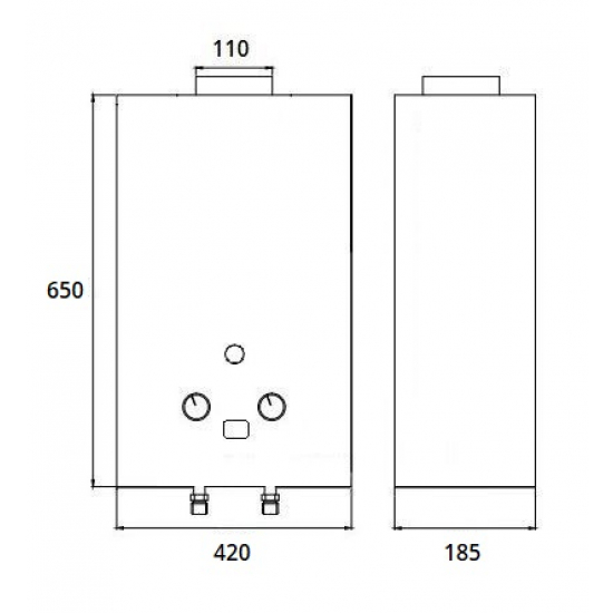 Водонагреватель газовый OASIS OR 26W